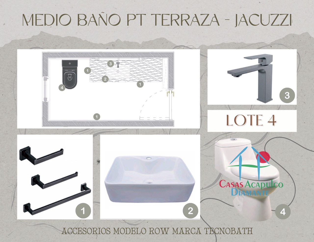 Paradiso Residences Ensueño 4 - Modelo accesorios baños 9